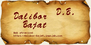 Dalibor Bajat vizit kartica